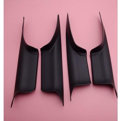 4Pcs/Set Matte Black Interior Door Panel Handle Pull Carrier Grab Trim Cover fit for BMW 7-Series F01 730 740 750 760 2008-2014