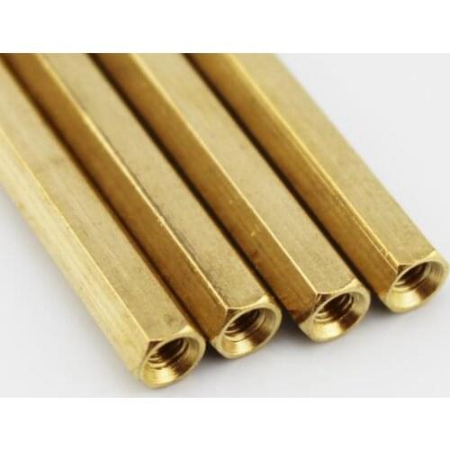 5pcs/lot M3*5 10 40 60 Hexagon Pillars Hardware Insulated Column Copper Cylinder Car Shell Column