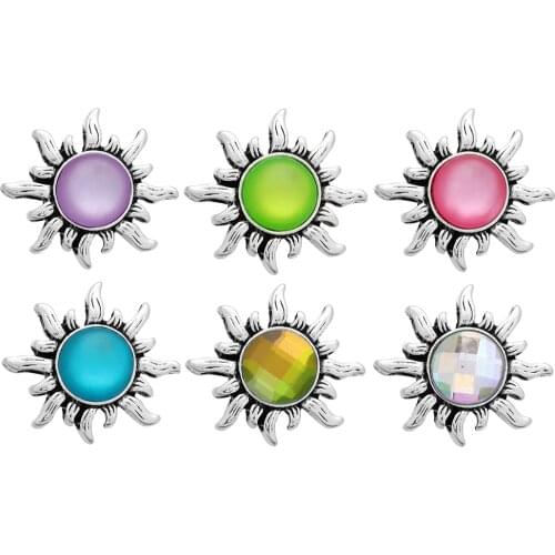 5pcs/lot New Snap Button Jewelry 18mm Metal Snap Buttons Fit Snap Bracelet Necklace