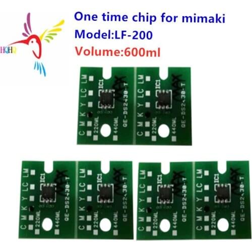 600ml LF200 One Time Chip for Mimaki Printer UJF-3042FX/UJF-3042HG/UJF-6042/UJV-160 Single Use Chip LF200 for Mimaki