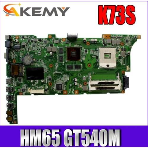 Akemy K73SM Motherboard For Asus K73S K73SD K73Sj K73SM laptop Motherboard K73SM Mainboard test ok HM65 GT540M