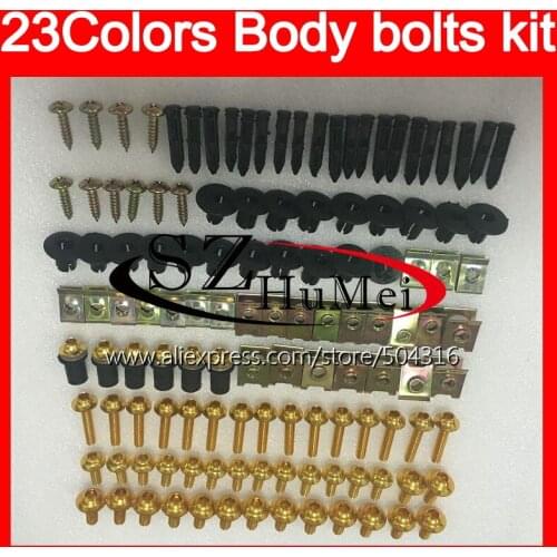 Fairing bolts full screw kit For YAMAHA YZFR1 00 01 02 03 YZF R1 YZF1000 YZF-R1 2000 2001 2002 2003 Windscreen bolt screws Nuts