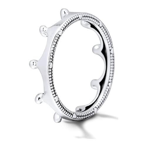 CKK Ring Polished Crown Rings for Women Men Anillos Mujer sterling silver Bague plata 925 Para Jewelry Wedding Engagement