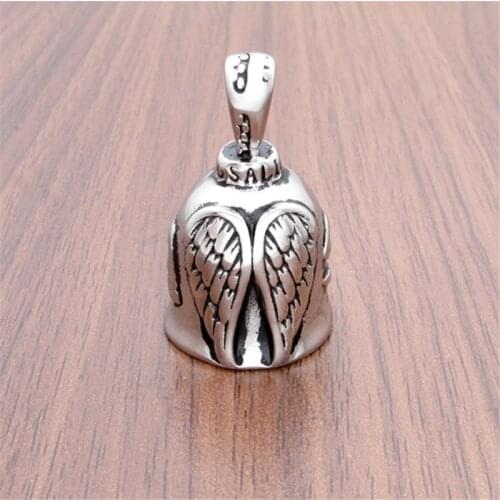 European and American Titanium Steel Angel Wings Feather Wings Knight Bell USA Letter Pendant