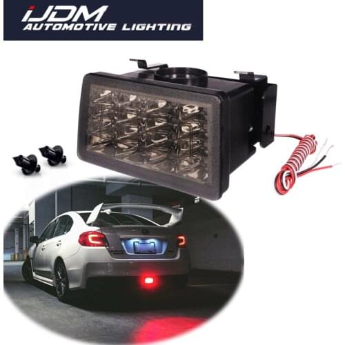 IJDM For Subaru WRX/STi Impreza XV Crosstrek F1 Style Red LED 3-Second Strobe Braking Function Rear Fog Light Brake Tail Light