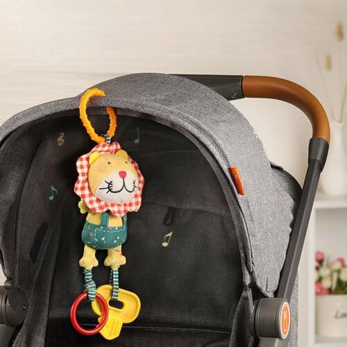 4pcs Baby Plush Toy Teether Wind Chimes Bed Bell Pendant Appease Toy Crib Accessories Handbell Cartoon Rattle Mobile#38