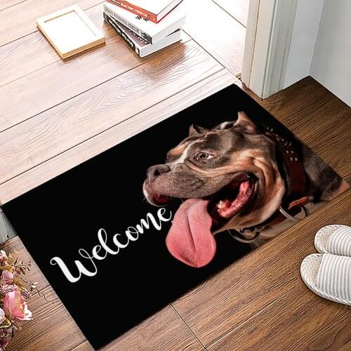 Animal Bulldog Doormat for Entrance Door Bathroom Hallway Non-Slip Rugs Home Decor Kitchen Mats