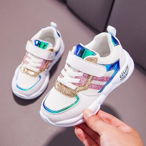 Sequins Sneakers Spring Autumn Girls Kid Shoes Children Boys Soft Outdoor Shoes Sport Casual Sneakers Girl Shoes For Kids 26-37