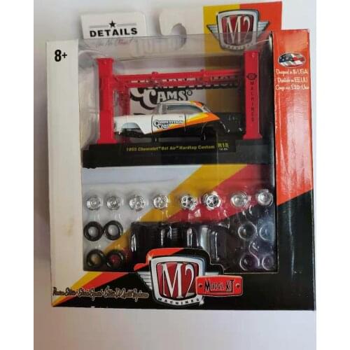 M2 1/64 1955 Chevrolets bel eir Hardtop Custom Collection Metal Die-cast Simulation Model Cars Toys