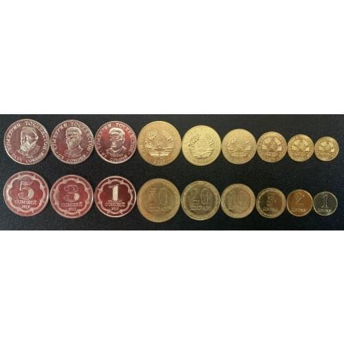 Tajikistan 9 Coins Set 2019 Latest Edition 100% Authentic Original Coin Collectibles UNC