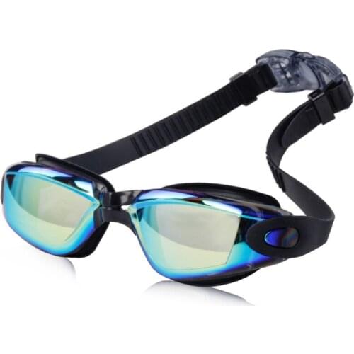 New Silicone Swimming Goggles Colorful Plating Swimming Glasses Large Frame Waterproof Anti-fog Swimming Goggles