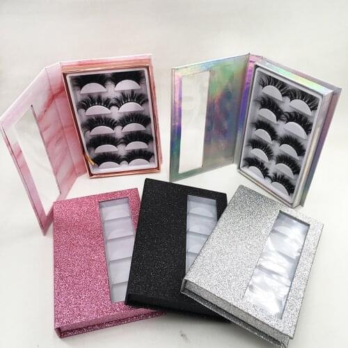 Custom Empty False Eyelash Storage Case Box 5pairs 3pairs Eyelash Book without Lashes