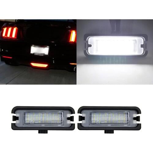 Fits For Ford Mustang 2010 2011 2012 2013 2014 2015 2016 2017 2018 2019 SMD White Canbus Rear Led License Plate Lights Lamps