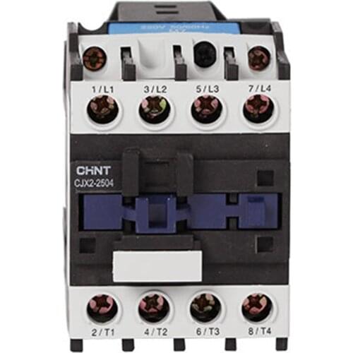 CHINT CJX2-2504 4NO 25A 220V Rail Mount Contactor Industrial Electric Contactor