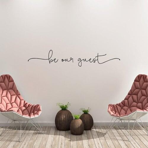 Removable be our guest Text Wall Sticker For Living Room Art Decals Bedroom Wallpaper