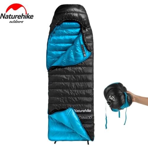 Naturehike CW400 Goose Down Sleeping Bag Ultralight Adult Sleeping Bag 750FP Thermal Outdoor Camping Hiking Sleeping Bags