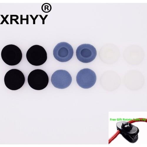 XRHYY 2 Pairs Replacement 35mm Foam Pads Ear Pad Sponge Earpad Cover For Headphones Headset 1.4"+Free Rotate Cable Clip