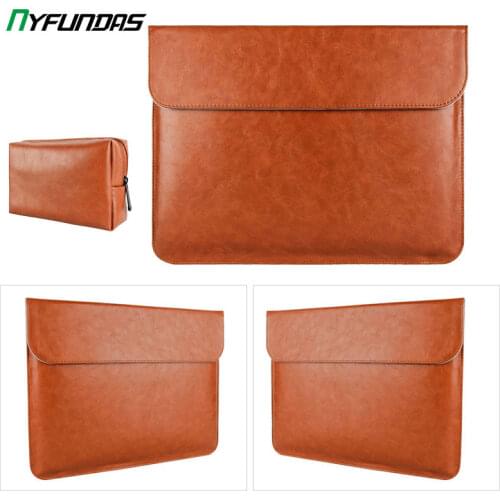 Microfiber PU leather Sleeve Protector bags For Macbook Air Pro Retina 13 12 15 Mac Book laptop sleeve For macbook pro 16 case