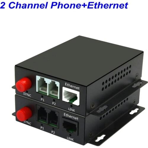 1Pair 2 Channel PCM Voice Telephone Fiber Optical Media Converters Extender with 100M Ethernet FC Fiber Port Caller ID FAX