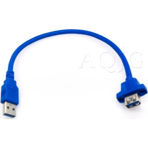 1pcs High Speed USB3.0 Male To Female USB 3.0 Extension Cable Wire Computer Host High Quality 0.3m with Screw Hole 30cm