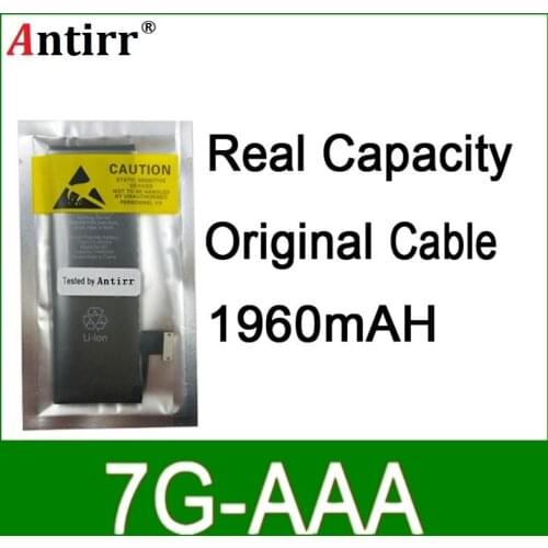 10pcs/lot Real Capacity China Protection board 1960mAh 3.7V Battery for iPhone 7g zero cycle replacement repair parts 7G AAA