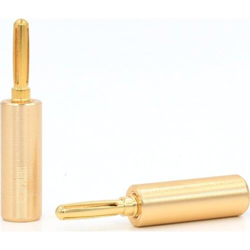 4pcs audio 24K Gold Plated Banana Speaker Plug