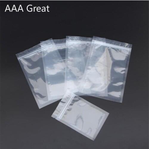 50Pcs/Lot Flat Transparent Ziplock Bag Nut Packaging Bags Plastic Food Bag Zipper Seal Pouches Clear Storage Zip Lock Candy Gift
