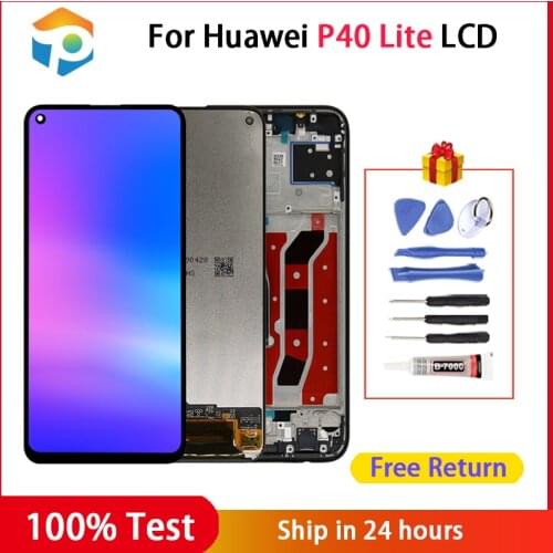6.4" Original For HUA WEI P40 Lite LCD Display Nova 6SE Touch Screen Replacement For Hua wei P40 Lite Screen Digitizer Assembly