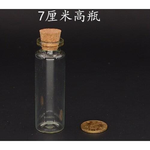 73*22mm Mediterranean Style Mini Sailing Boat Drift Bottle Charm Glass Bottles Small Cork Glasses Vial Gifts Favor Home Decor