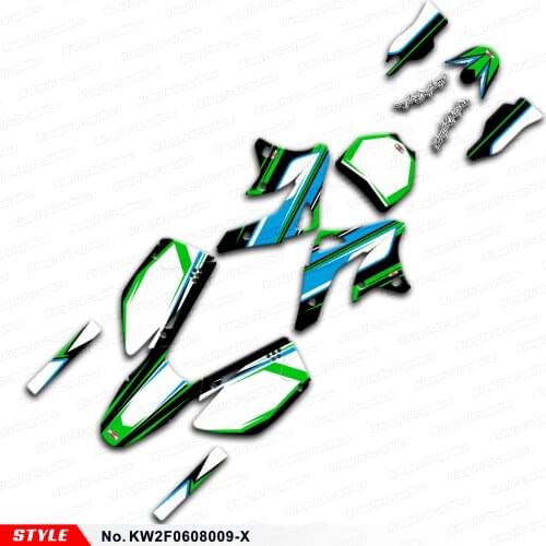 Aftermarket Dirt Bike Backgrounds Personalised Graphics for KX 250F KX 450F 2006 2007 2008 Style No.KW2F0608009-X