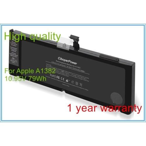 A1382 Laptop Battery For 15" A1286 (2009 Version) MB985 MB986 MC721 MC723 Series Replace: A1382 battery
