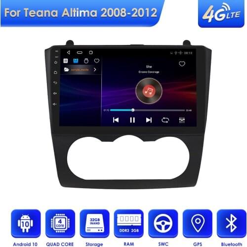 OSSURET Android 10 Car Player Radio Screen For Nissan Teana Altima 2008 2009 2010 2011 2012 Multimedia GPS Navigation Stereo