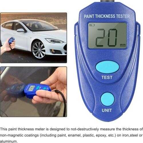 Car Paint Thickness Tester Gauge Digital Coating Meter Gauge With LCD Display Automotive Mini Size Paint Measure Tester Tool