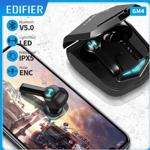EDIFIER GM4 Wireless Earphone Gaming Headphone Bluetooth 5.0 PixArt Low Latency Touch Control Noise-cancellation Voice Assistant