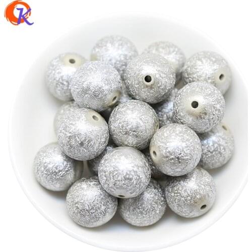 Cordial Design 100Pcs/Lot 20MM Chunky Bubblegum Beads Rhodium Color Wrinkled Beads Handmade Jewelry Accessories For Kids Jewelry