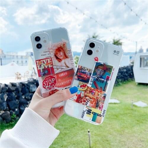 Retro Code Label Phone Case For iPhone 12 Mini 11 Pro XS Max X XR 7 8 Plus SE 2020 Soft TPU Airbag Cover Case For iPhone 12Pro