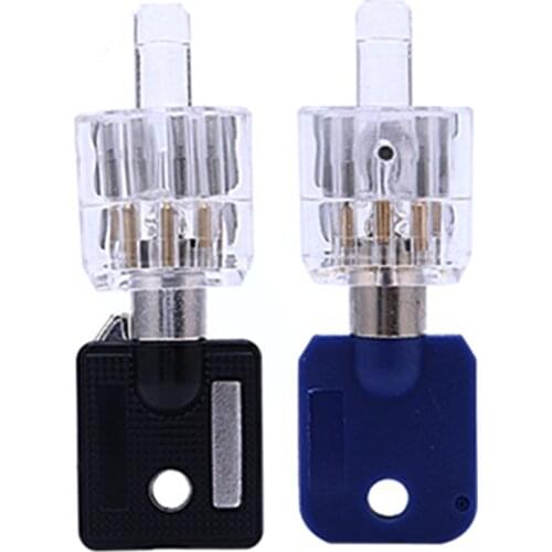 Seven Core Plum Lock Cylinder Transparent Visible Pick Cutaway Practice View Padlock Training Skill For Locksmith Hardware