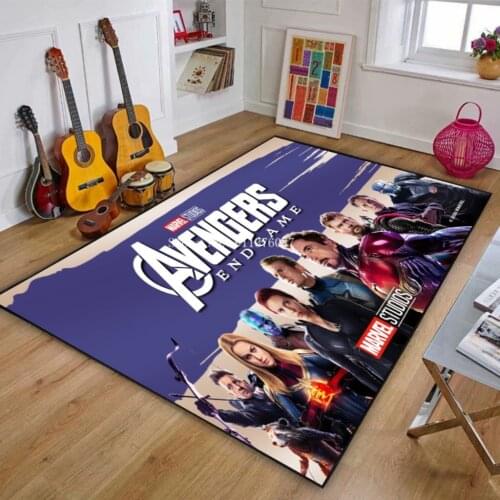 Disney Kids Playmat Floor Mats Anti Slip Mat Cartoon Avenges Spiderman Printed Pattern Carpet for Bathroom Door Living Room Gift