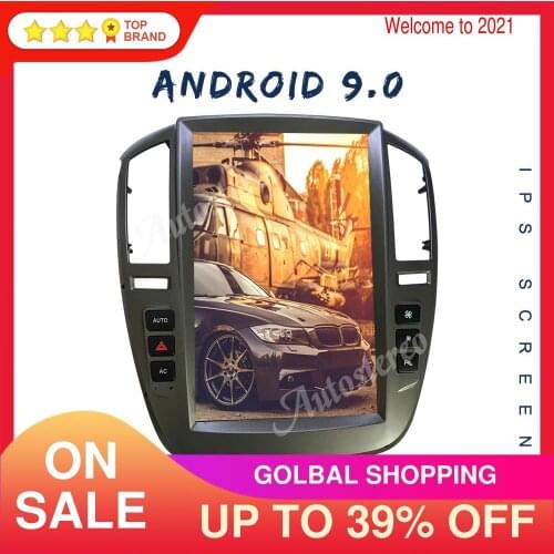 For Buick Park Avenue 2010+ Android 9.0 4G Tesla style Screen Car GPS Navigation Radio Tape Recorder Head unit Multimedia Player