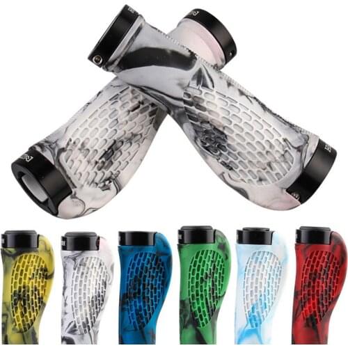 Mountain Cycling Bike Hand Bar Bicycle MTB Soft Rubber Handlebar Cover Grips Ergonomic Anti-slip Lock on Handle Grip Bar End