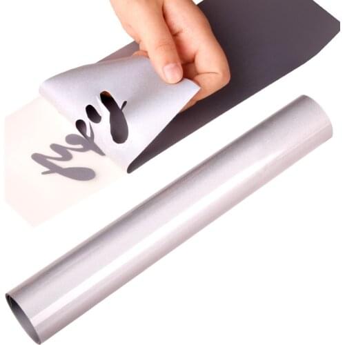 HOHOFILM Silver Reflective HTV PU Heat Transfer Vinyl Safety Sign vinyl Iron on Vinyl Heat press Vinyl T-shirt