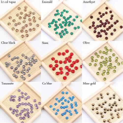 Crystals Glass Beads DMC Ss6 Ss10 Ss16 Ss20 Ss30 Glue-Back Hotfix Rhinestones Strass Garment Decoration Rhinestones For Clothes