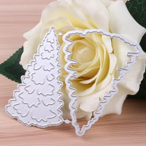 Metal Cutting Dies Cut Die Mold Christmas Tree Shaped for DIY Project Scrapbook Paper Craft Knife Mould Blade Punch Stencils Die