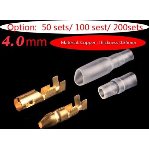 Motorcycle 4mm Socket Plug Insulation Electrical wiring harness Wire Bullet Connector Terminal Motobike ATV