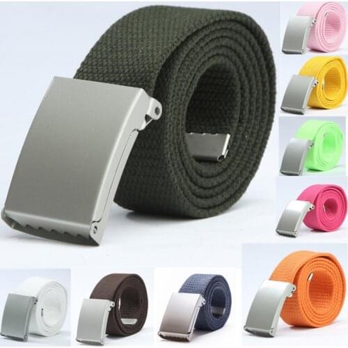 New Fashion High Quality Male Casual Belts Unisex Army Tactical Waist Belt Jeans Male Casual Luxury Canvas Webbing Waistband