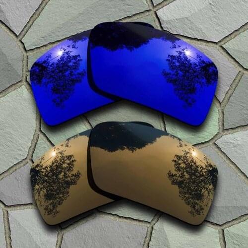 Violet Blue&Bronze Copper Sunglasses Polarized Replacement Lenses for Oakley Eyepatch 2