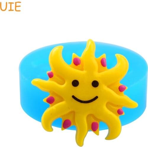 PYL029U 23.8mm Sun Flexible Silicone Mold - Cupcake Topper, Fondant, Resin, Clay, Chocolate, Cabochon Candy, Jewelry, Icing