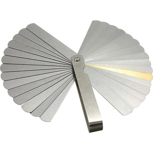 32pcs/set Rangefinder Feeler Gauge Valve Teaching Feeler Gauge 0.04-0.88 mm Clearance Size.0015-.035 Copper Sheet