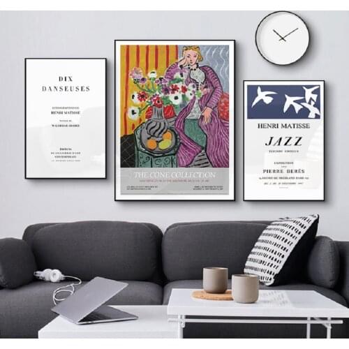 Nordic Matisse Artwork Letters Posters And Prints Abstract Portrait Wall Canvas Modular Pictures Home Decorative Paintings