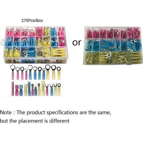 240/250/270pcs Heat Shrink Wire Connectors Electrical Terminals Kit Waterproof Marine Automotive Set